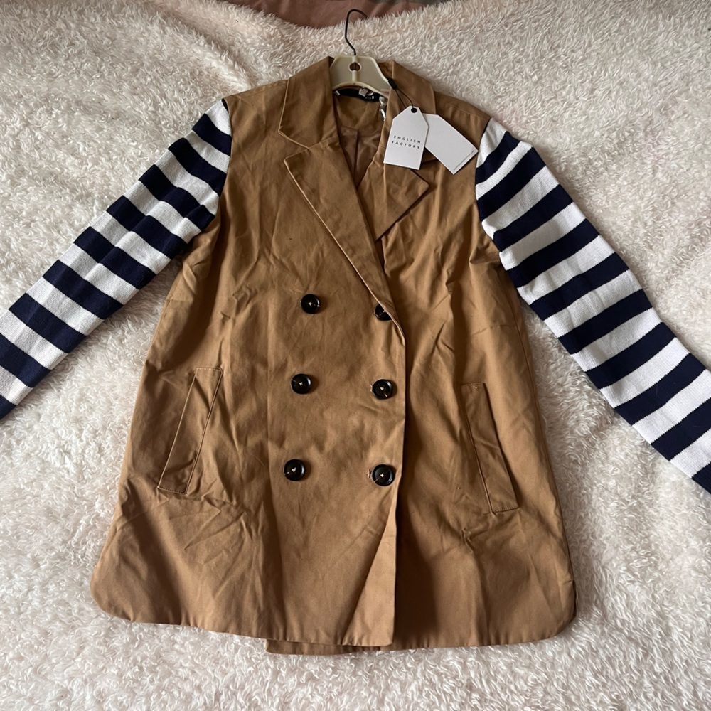 English Factory brand French coat style sweater, not worn